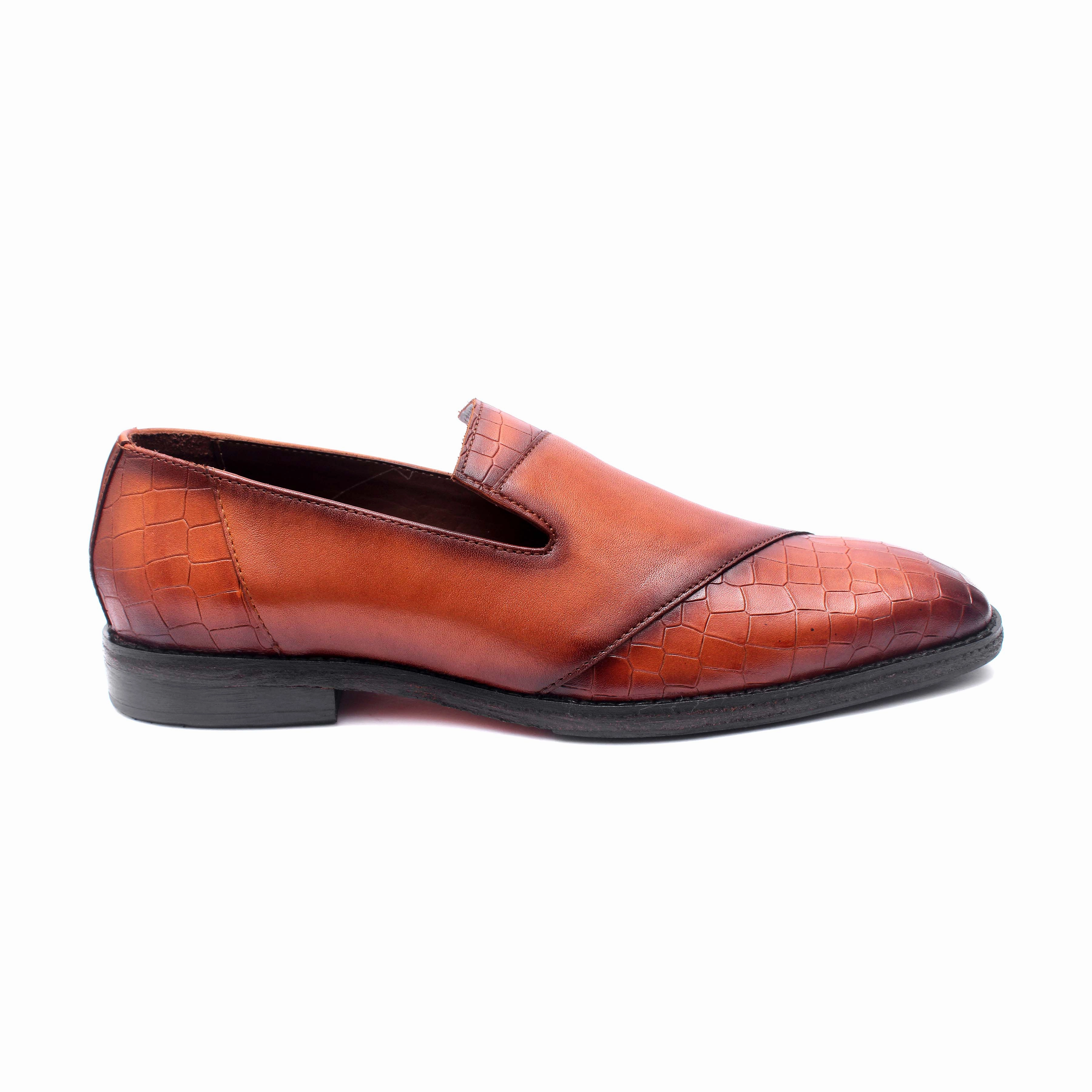 Croco Textured Loafers Tan Loafers Cranberry Pa