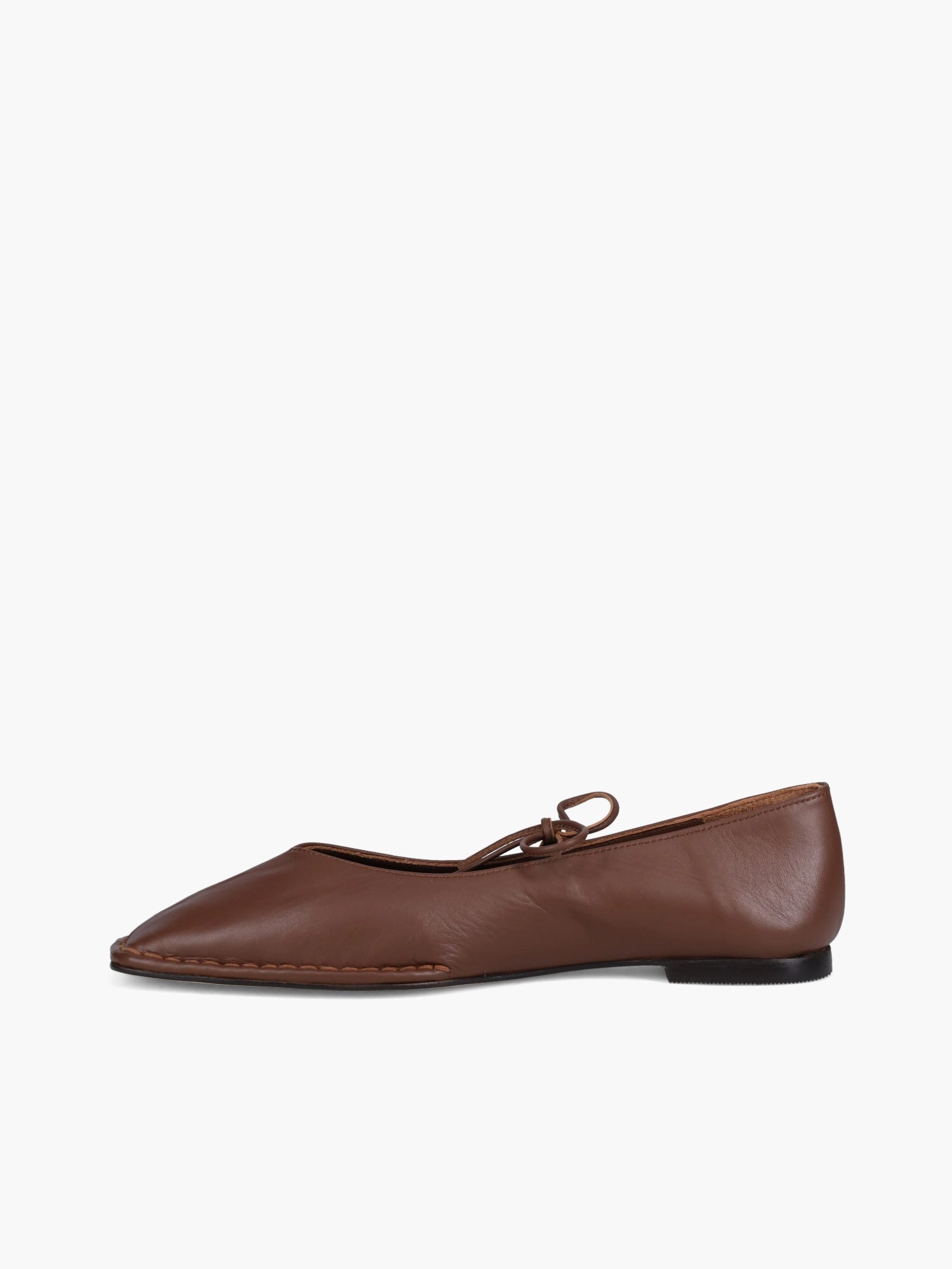 Sway Chestnut Brown Leather Dress Shoes Flat Heel