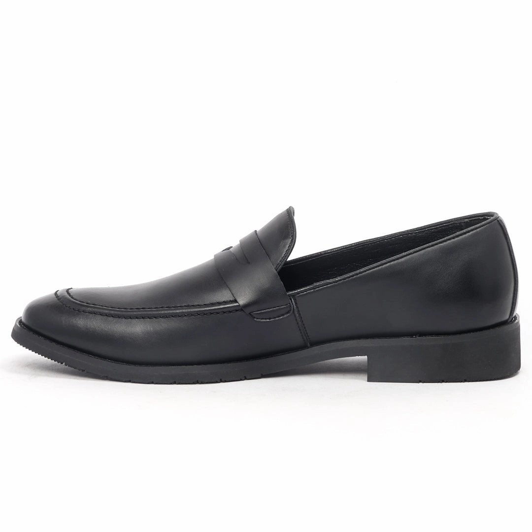 Good Flat Shoes For Lifting Caliber Shoes Black Slip On Formal Shoes for Men (T653C)