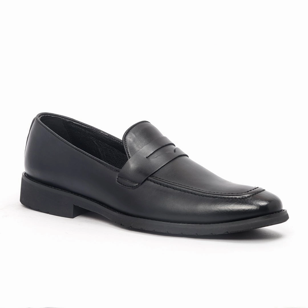 Caliber Shoes Black Slip On Formal Shoes for Men (T653C) Best Trail Shoes For Flat Feet
