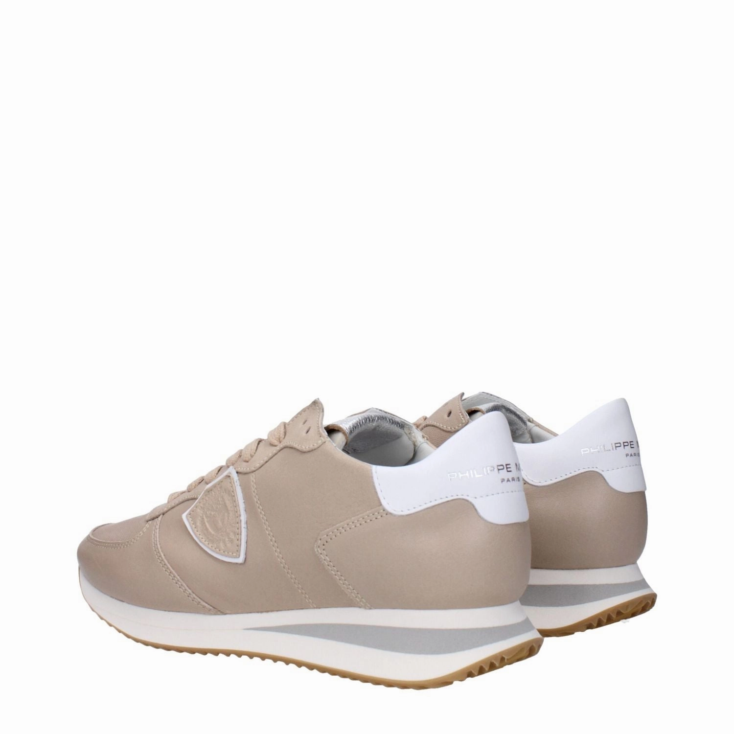 Loci Sneakers Philippe Model Beige Leather Low Top Sneakers