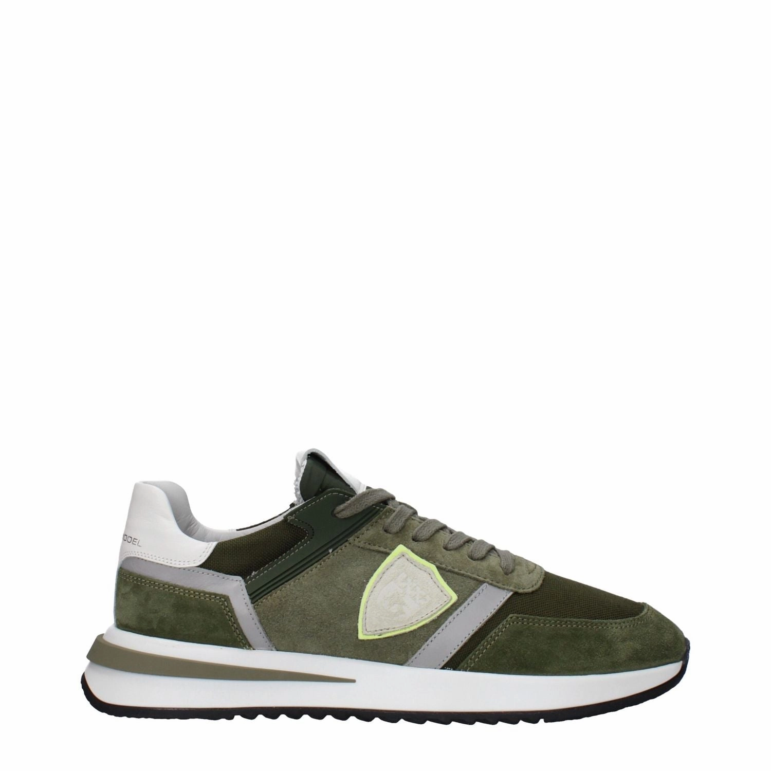 Philippe Model Green Leather Athletic Sneakers Washable Casual Shoes