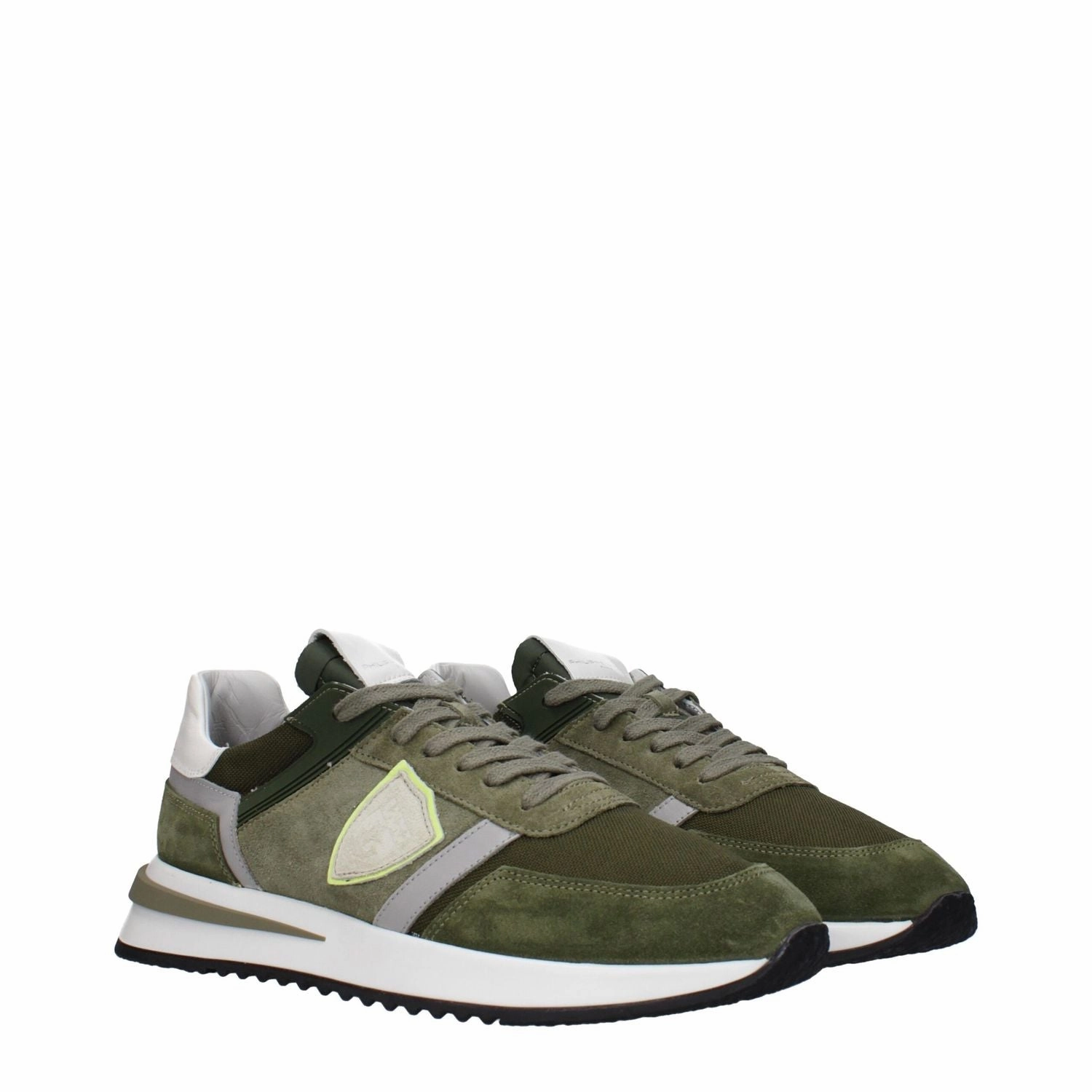 Ffxiv Casual Shoes Philippe Model Green Leather Athletic Sneakers