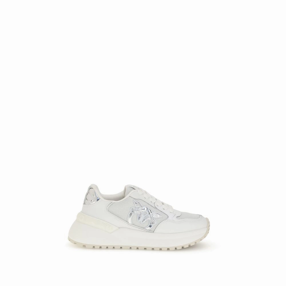 Naturalizer Shoes Sneakers PINKO White Calf Leather Bos Taurus Chunky Sneakers