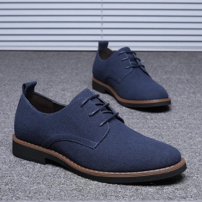 Plus Shoes Men Suede Leather Shoes Solid Color Cheap Casual Shoes Near Me