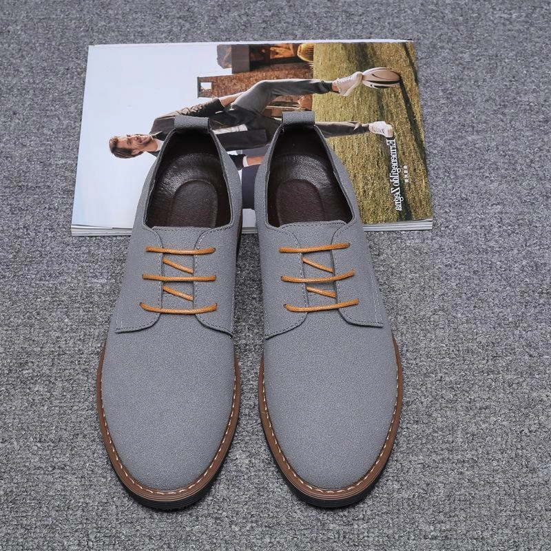 Casual Shoes Wear Dresses Plus Shoes Men Suede Leather Shoes Solid Color