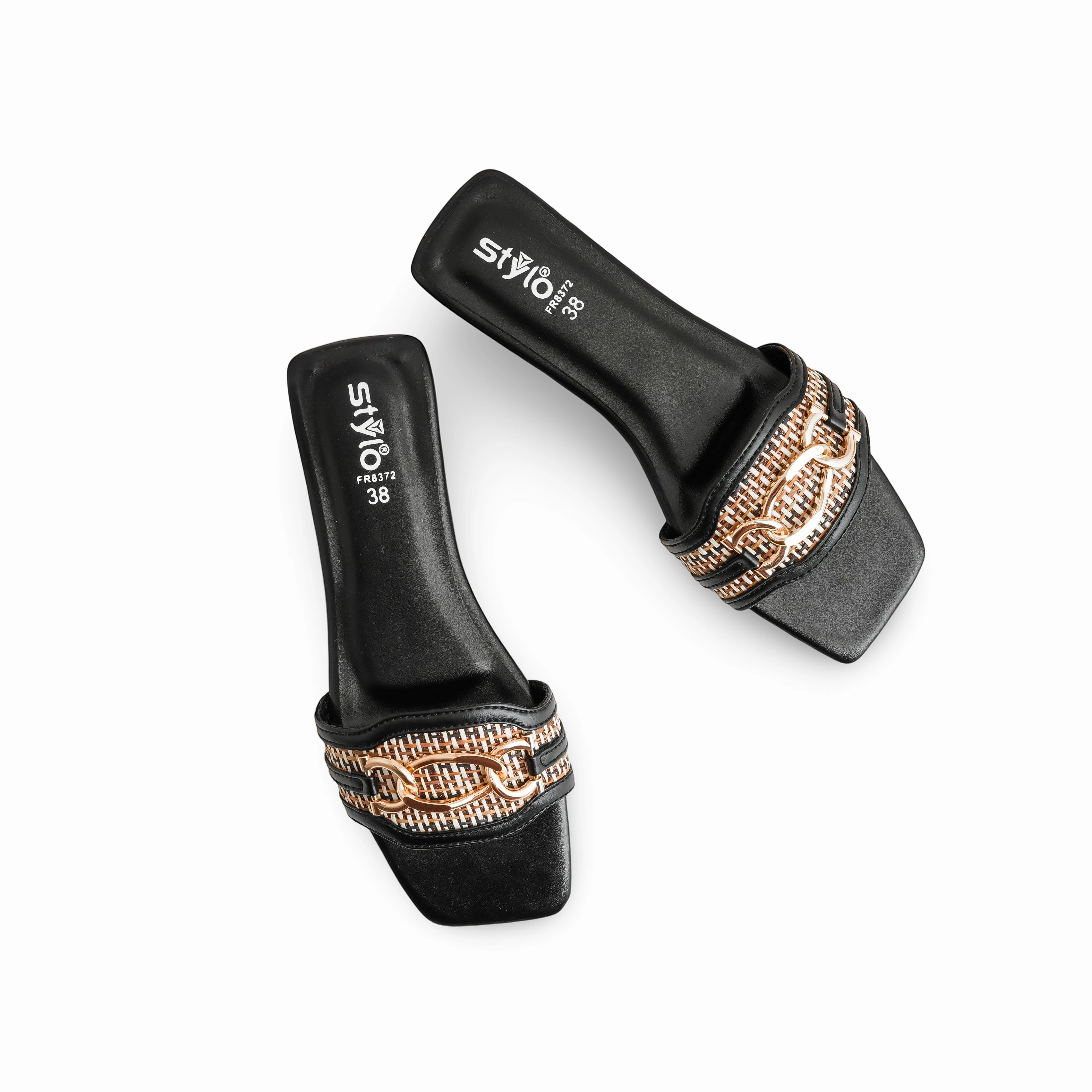 Black Formal Slipper FR8372 Inexpensive Ballet Slippers