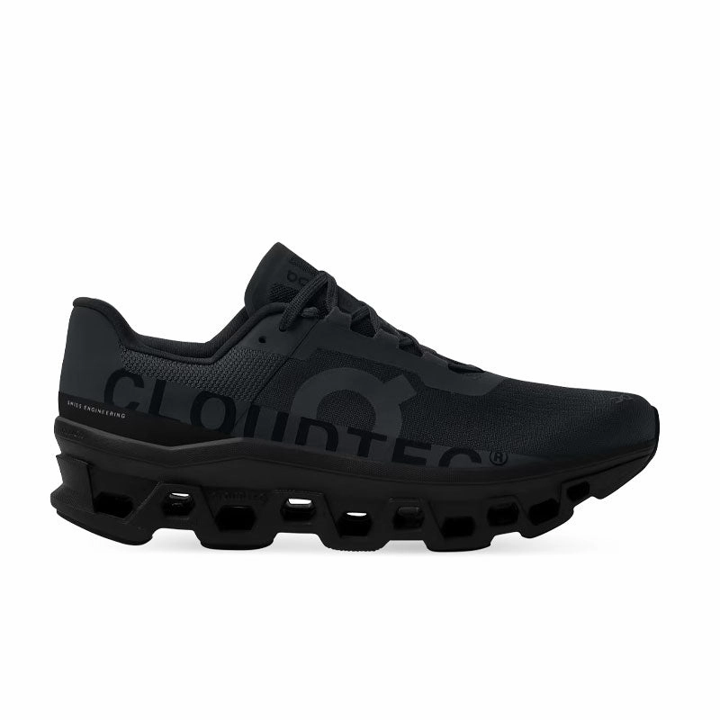 On Running Cloudmonster Men All Black 61.99025 Zero Drop Running Shoe