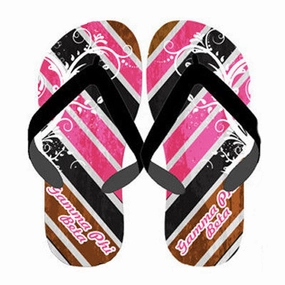 Sorority Chevron Stripe Flip-Flops - SBL100 - SUB Gold Flip Flops Wedding