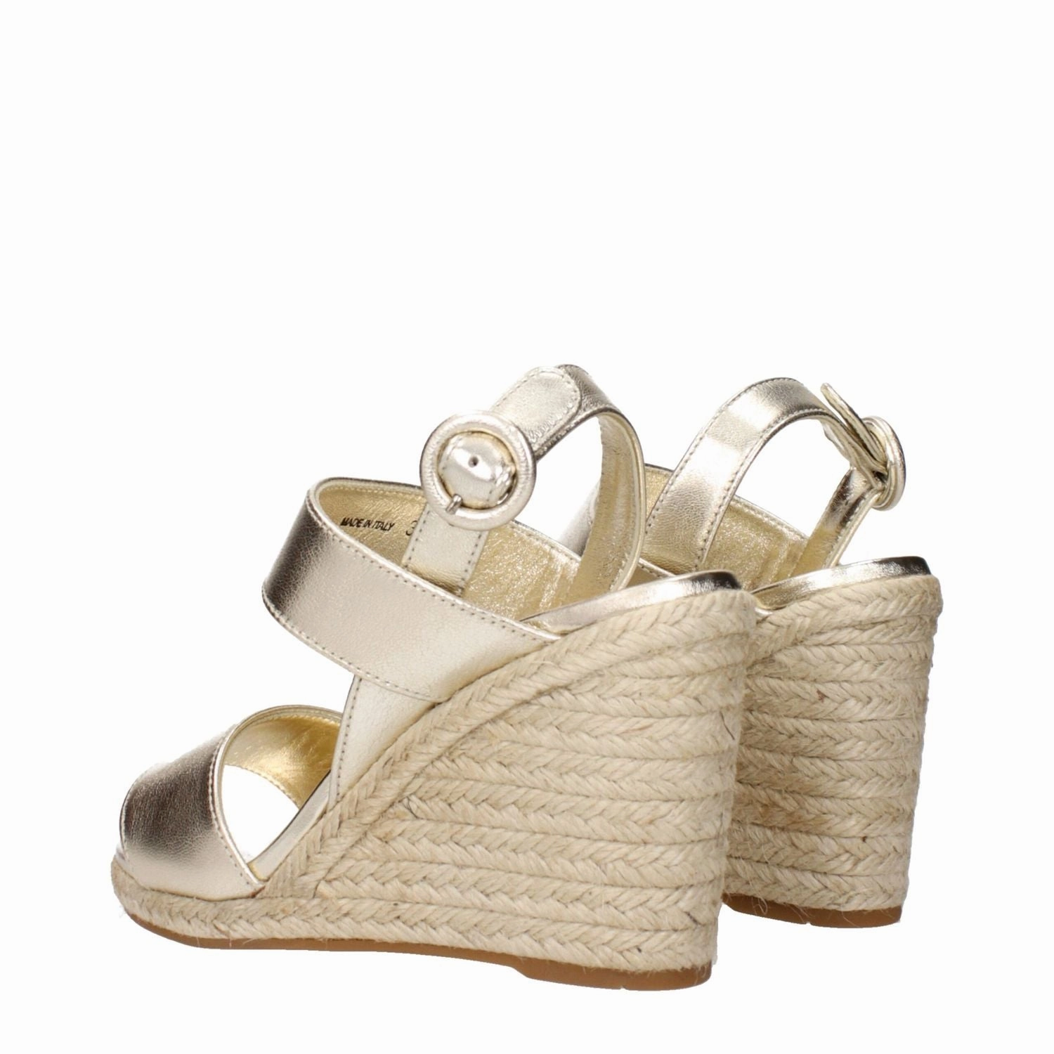 Prada Gold Leather Wedge Sandals Best Sandals For Bunions