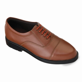 Casual Shoes With Velcro Straps Prefect Formal Lace Up Shoes Men (TAN) 5238-219B By Liberty