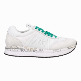 Premiata Conny Italian Premium Sneakers White/Green for Women Conny-7359 Andrew Sneakers