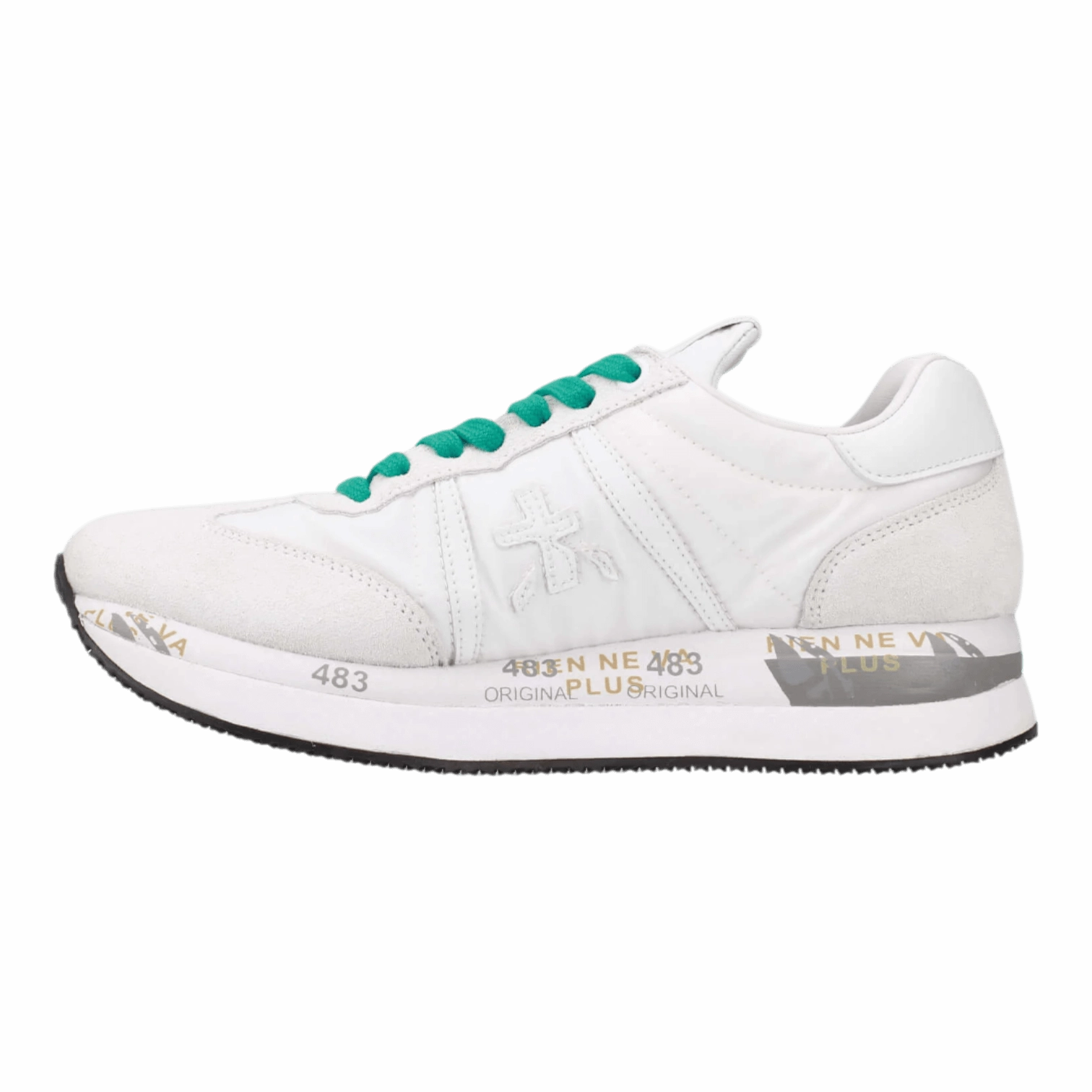Stiletto Sneakers Premiata Conny Italian Premium Sneakers White/Green for Women Conny-7359