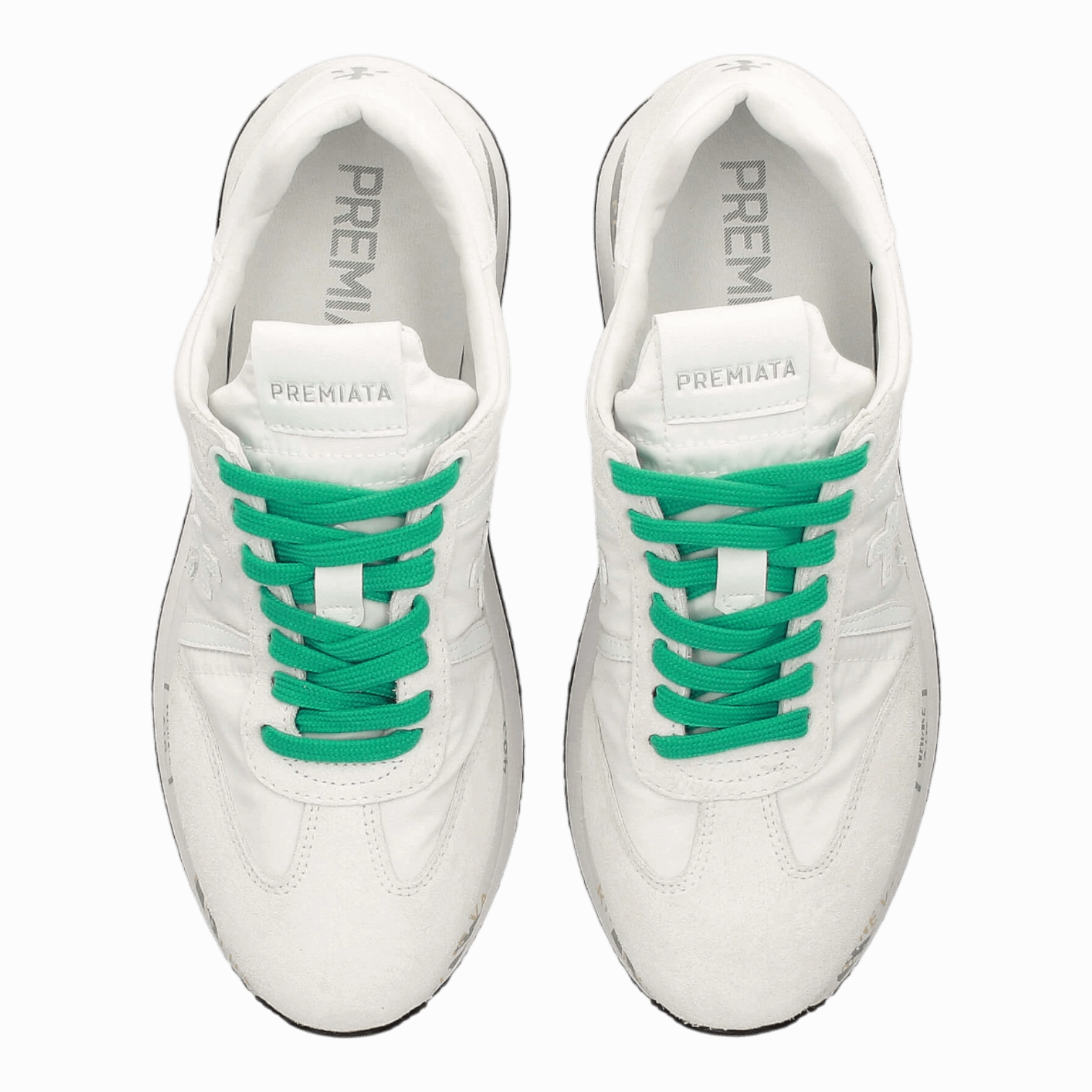 Premiata Conny Italian Premium Sneakers White/Green for Women Conny-7359 Sneakers Wedding