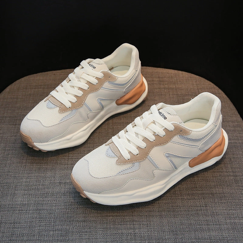 Sneakers For Office Autumn New Ins Korean Style Breathable White Shoes For Women