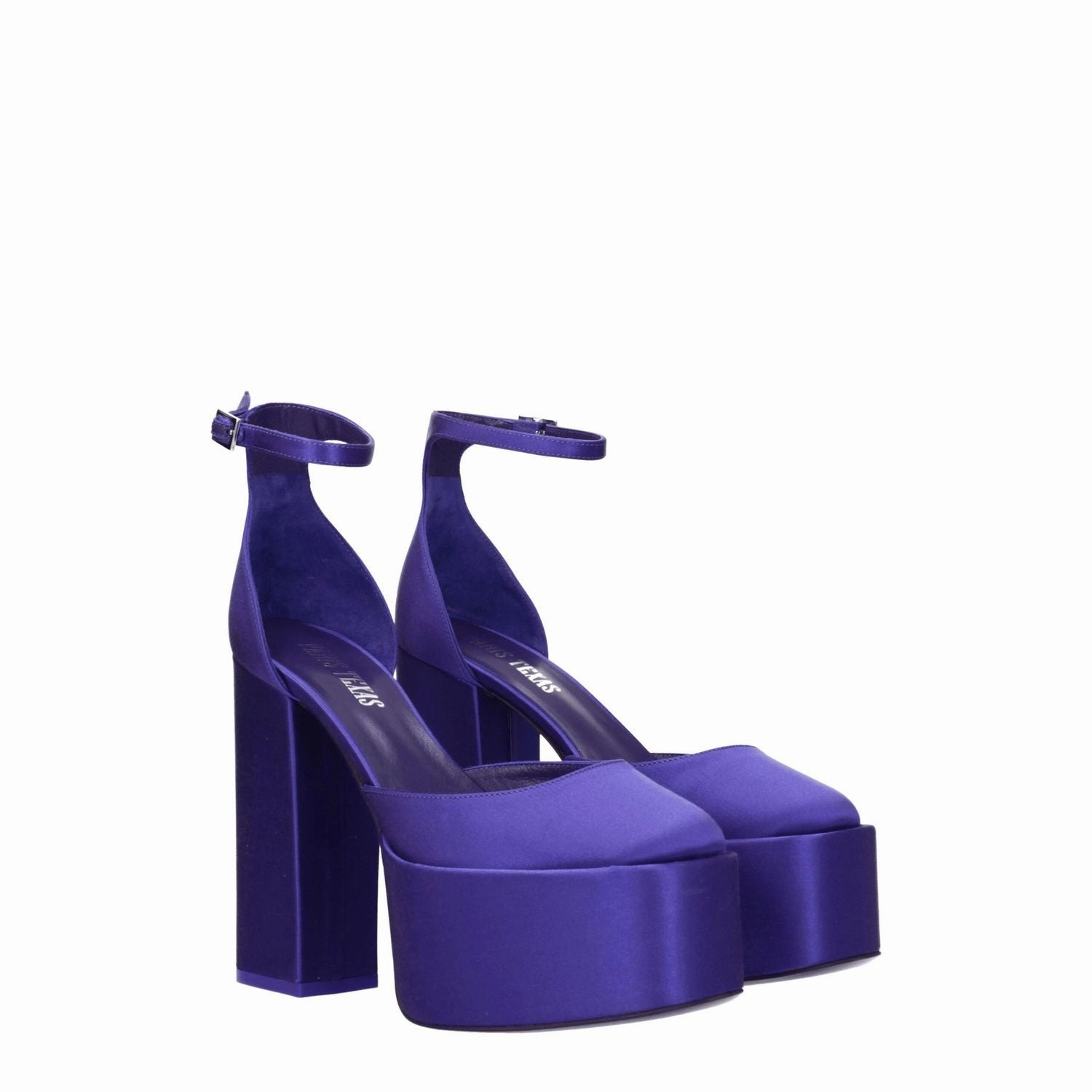 Paris Texas Purple Satin Platform Sandals Antigua Y Barbuda