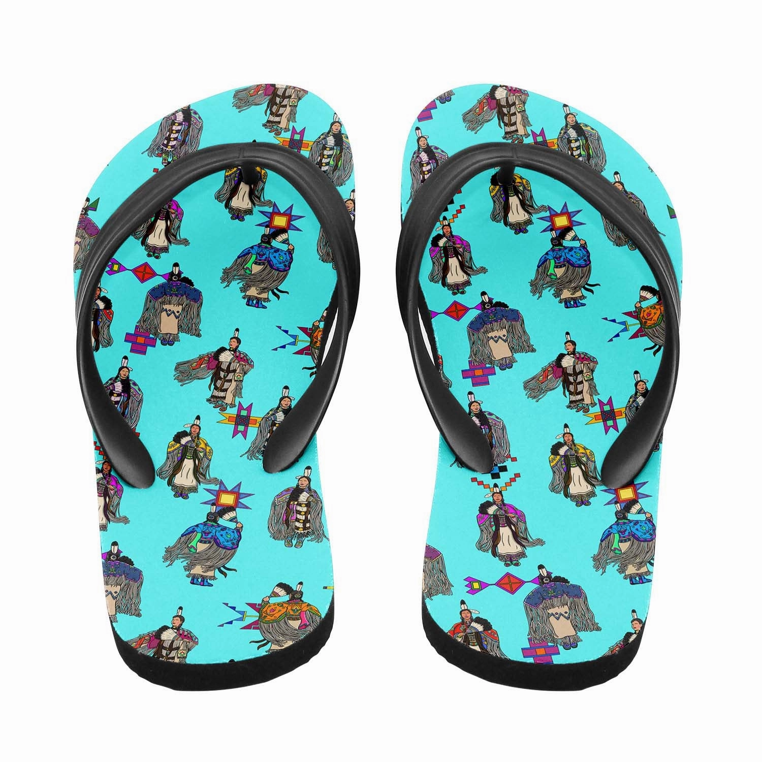 Cheap Wholesale Flip Flops Women's Tradish Dancers Turquoise Flip Flops
