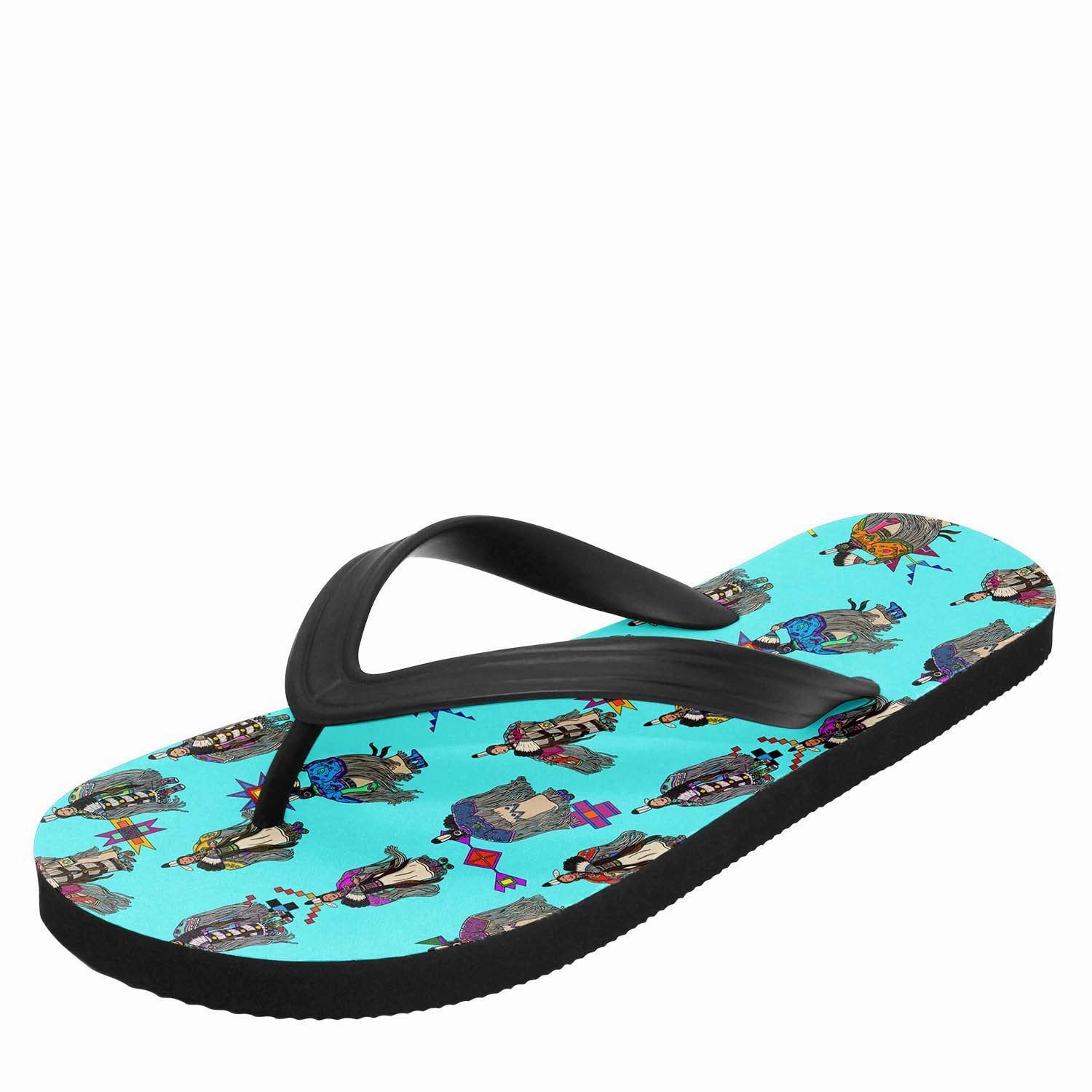 Local Flip Flops Women's Tradish Dancers Turquoise Flip Flops