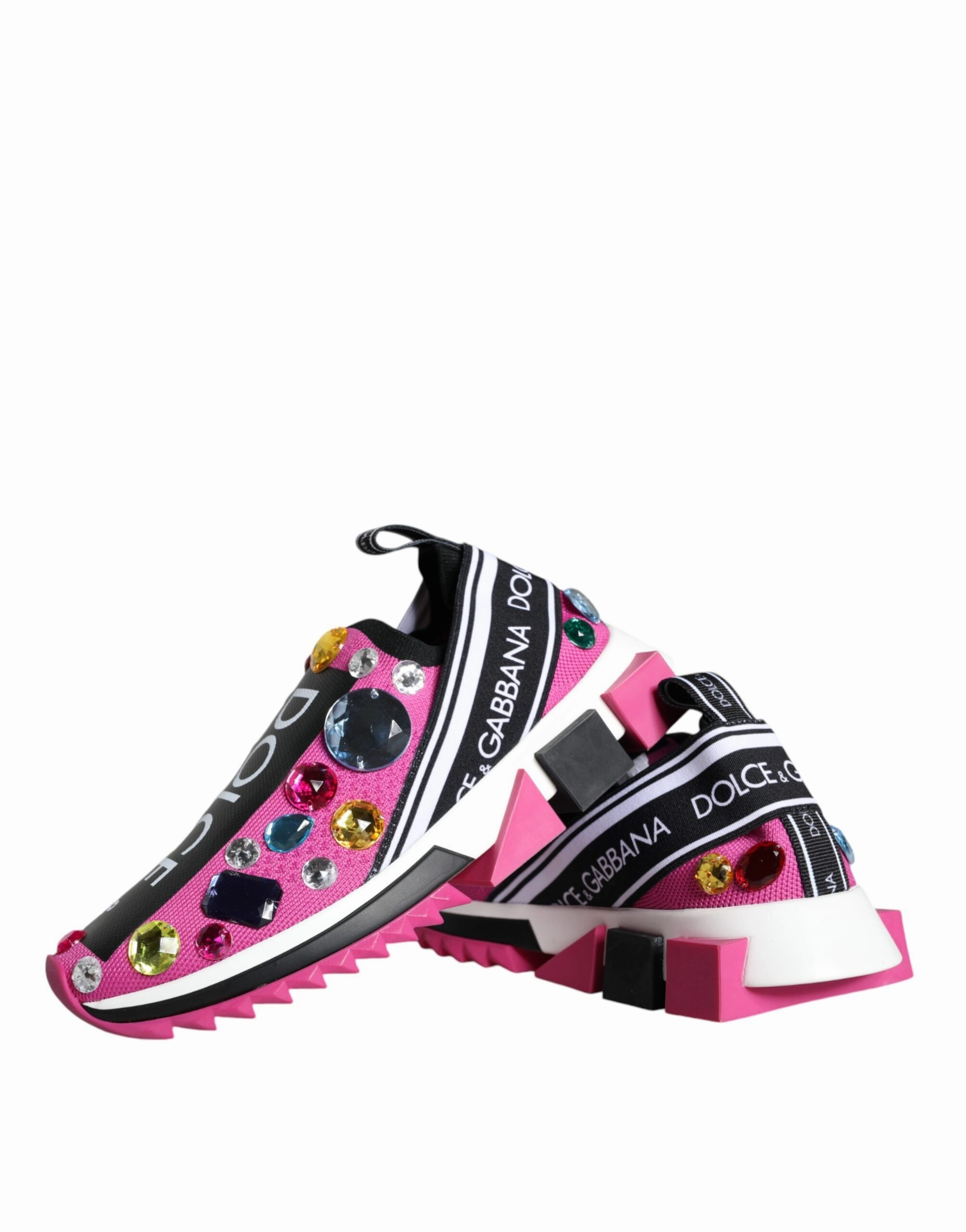 Wedge Heel Sneakers Shoes Pink Sorrento Crystals Low Top Sneakers Shoes