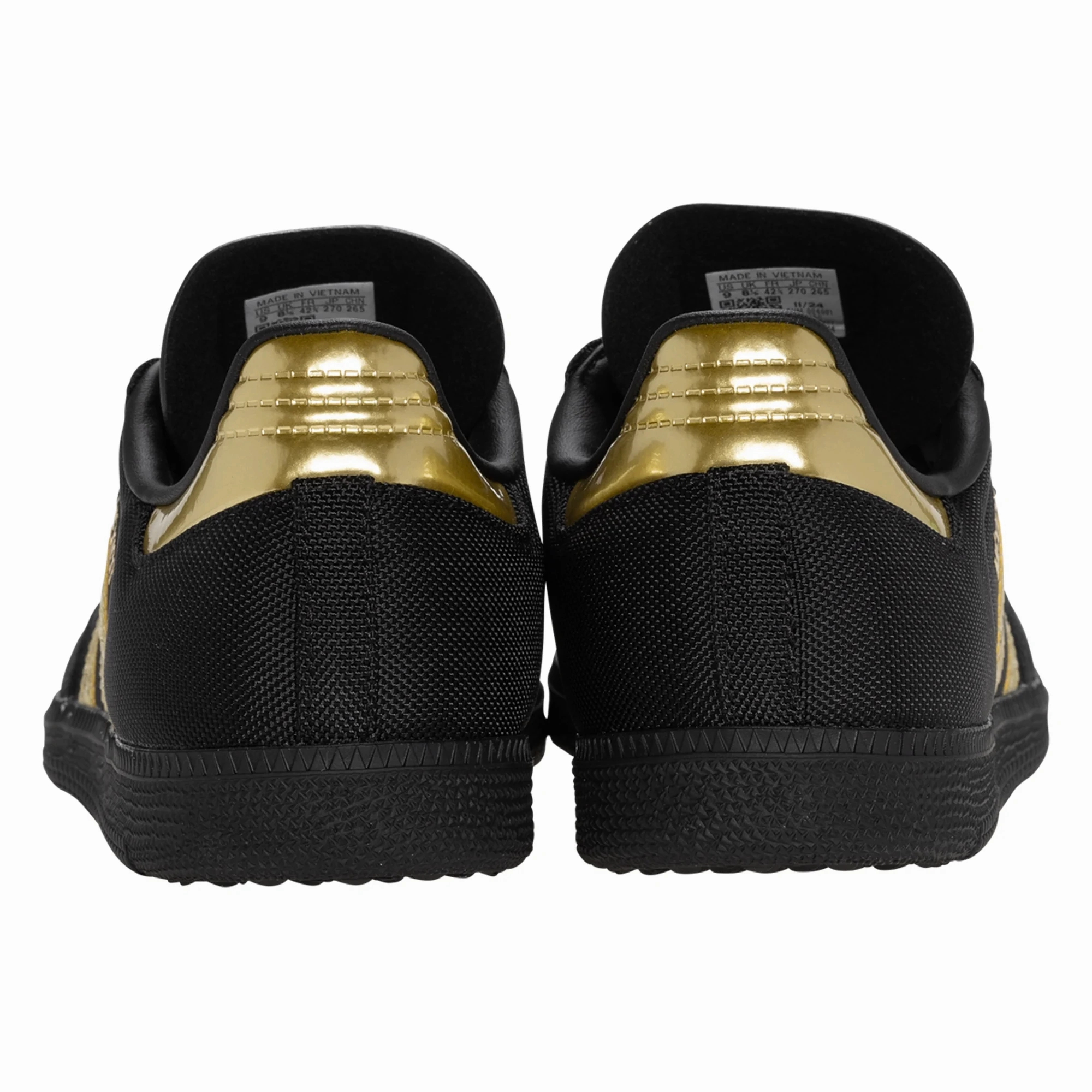 Adidas Grade School Gazelle Bold Shoes adidas Mexico Samba 2025 (Black/Gold Metallic)