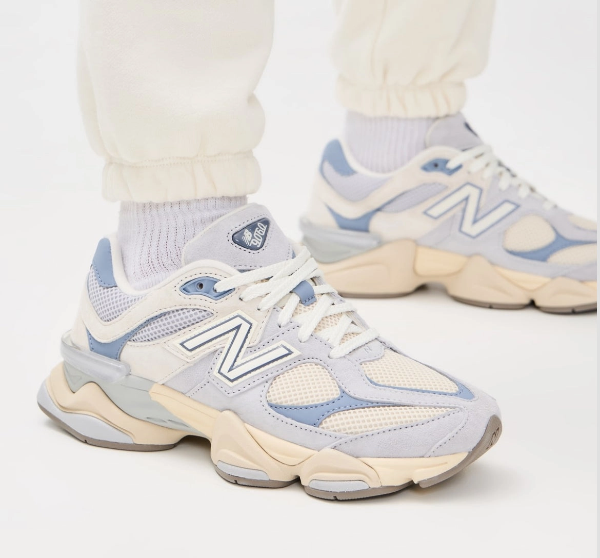 Pre-Order Baby Blue Swarovski Womens New Balance 9060 Shoes Like Asics Kayano