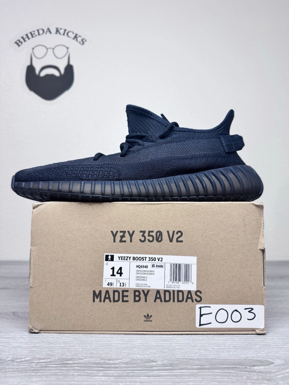 Size 14 - adidas Yeezy Boost 350 V2 Low Onyx HQ4540 Preowned Authentic Shoes Adidas