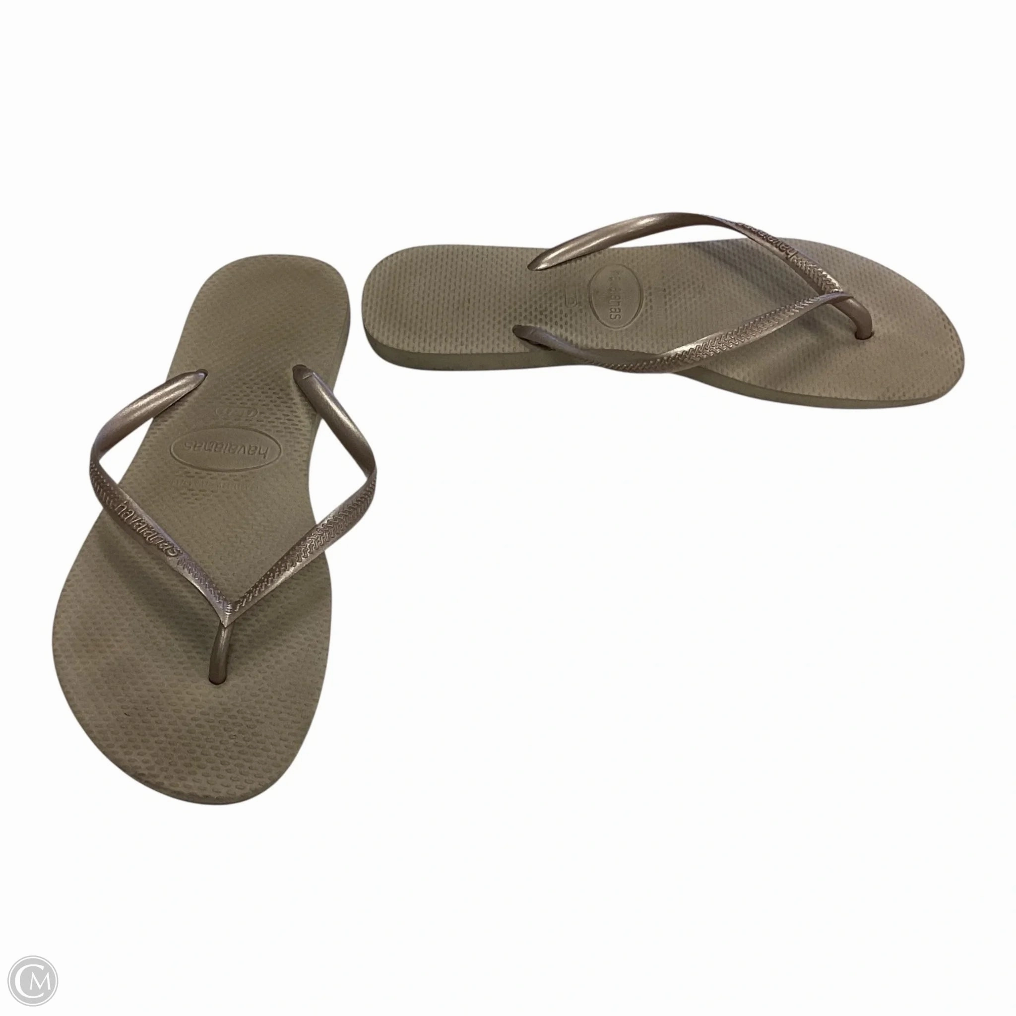 Flip Flops To Wear At Home Sandals Flip Flops By Havaianas In Gold, Size: 10