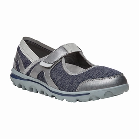 La Paz Casual Shoe Propet Women Diabetic Mary Jane Shoes - Onalee WAA003J - Blue/Silver