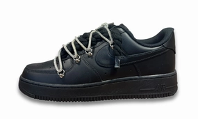 Asics Onitsuka Shoes Nike Air Force 1 Black Double Rope Laces Black/Silver