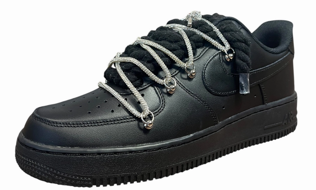 Best Asics Running Shoes Review Nike Air Force 1 Black Double Rope Laces Black/Silver