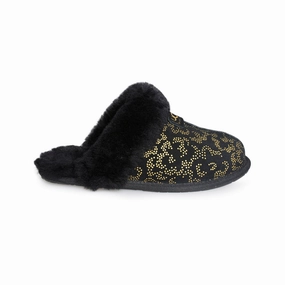 Top Rated House Slippers UGG Scuffette II Metallic Conifer Black Slippers - Women's