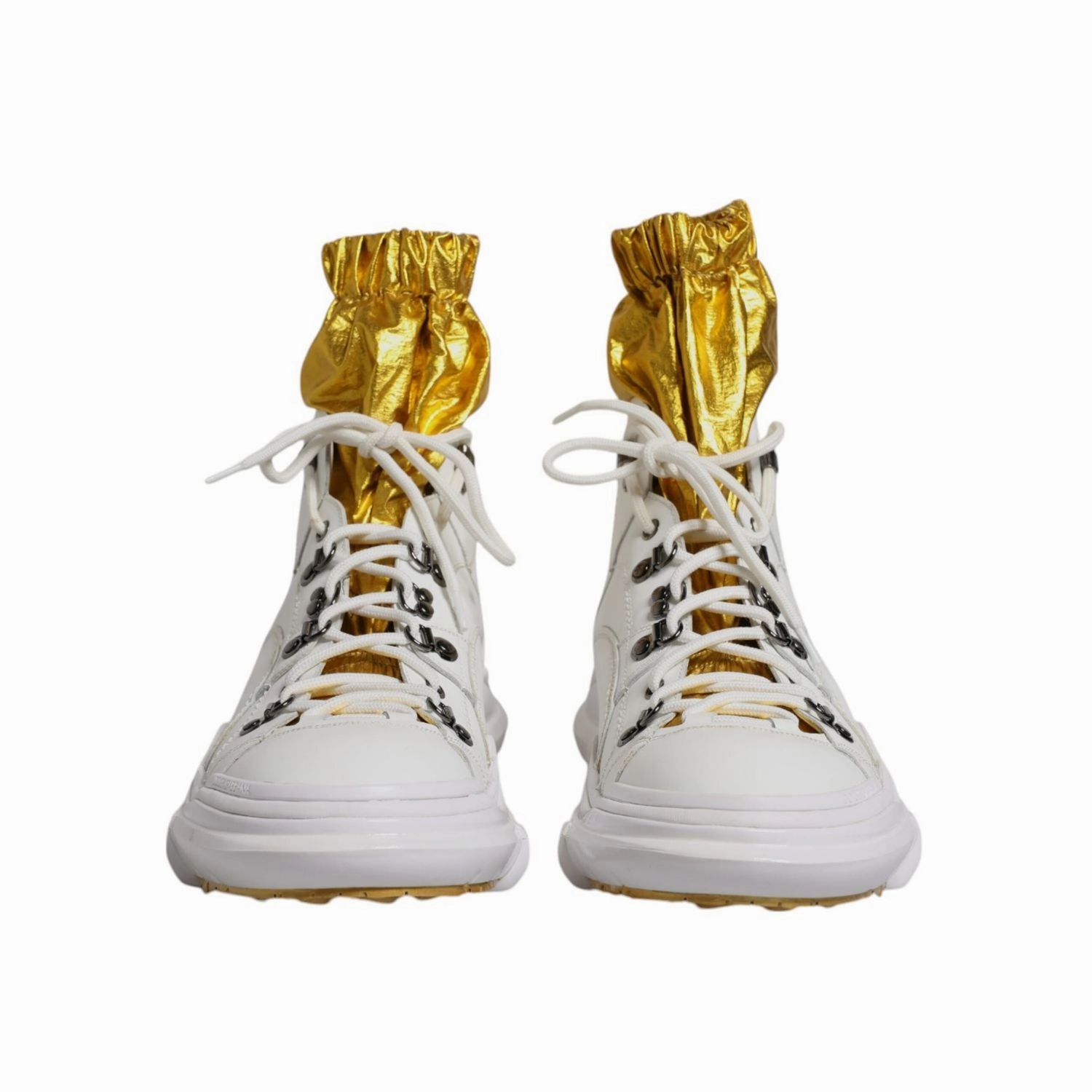 Make My Own Sneakers Dolce & Gabbana White Nylon Galileo High Top Sneakers Shoes