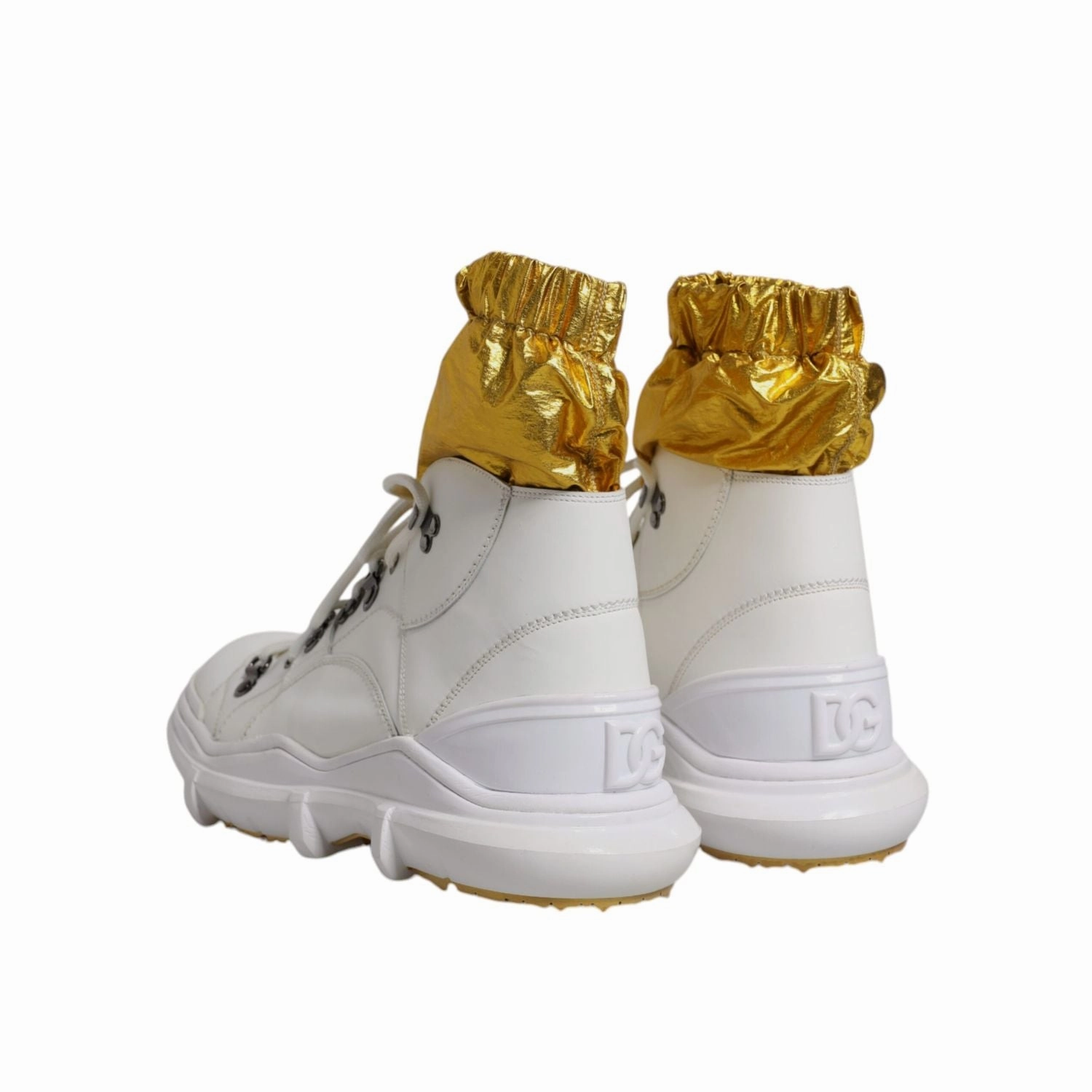 Dolce & Gabbana White Nylon Galileo High Top Sneakers Shoes Goretex Sneakers