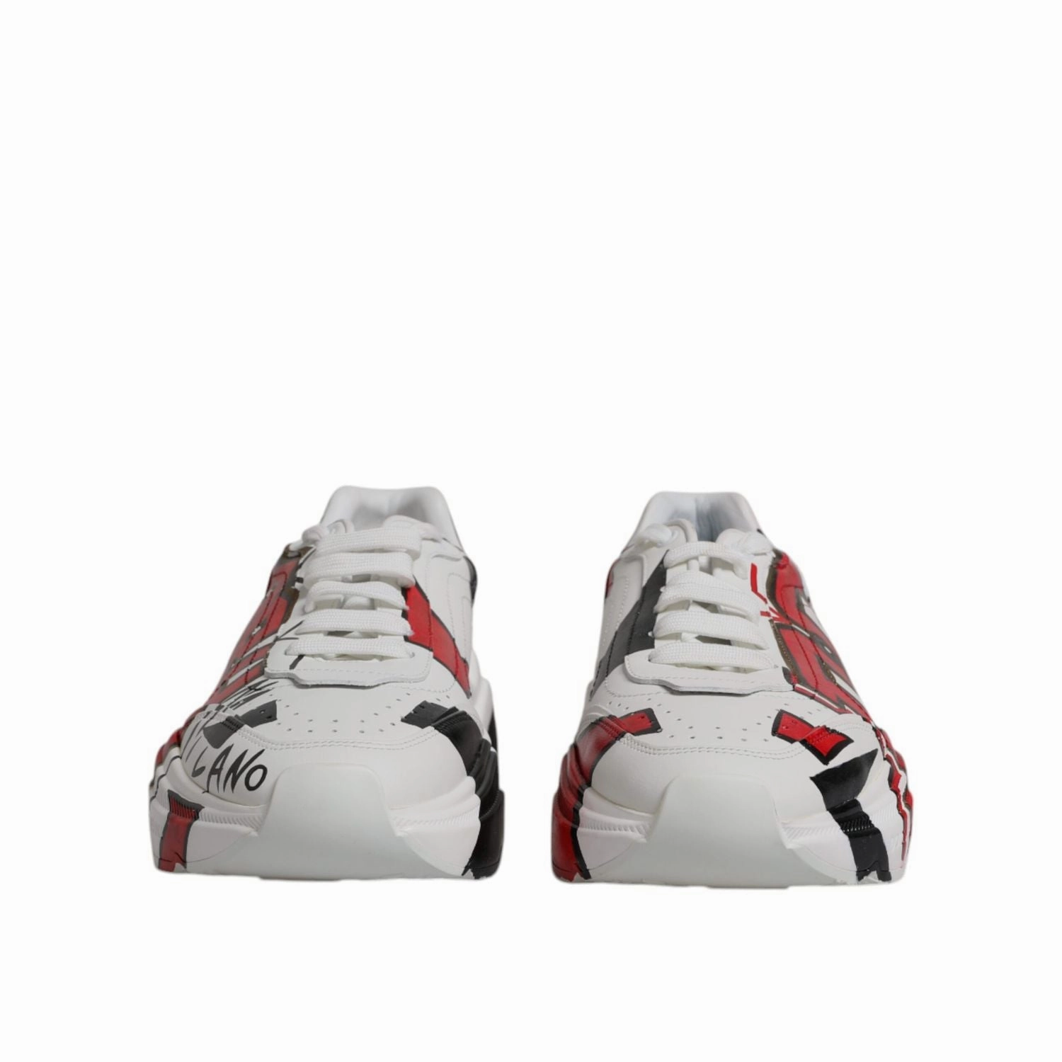 Dolce & Gabbana White Daymaster Hand Painted Sneakers Shoes Custom Sneakers