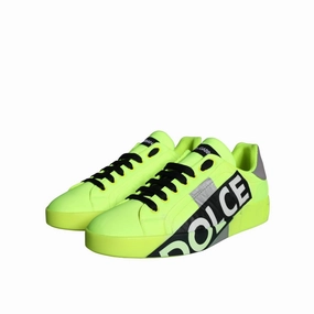 Shadow Hedgehog Sneakers Dolce & Gabbana Neon Green Logo Tape Low Top Sneakers Shoes