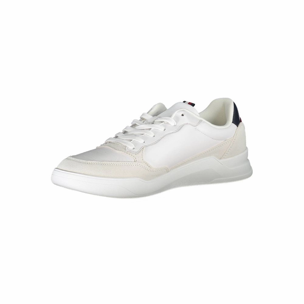 Best Sneakers For Walking And Running Tommy Hilfiger White Polyester Men Sneaker