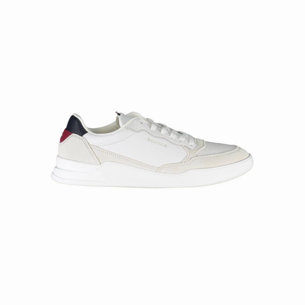 Tommy Hilfiger White Polyester Men Sneaker Washing Sneakers In Washer
