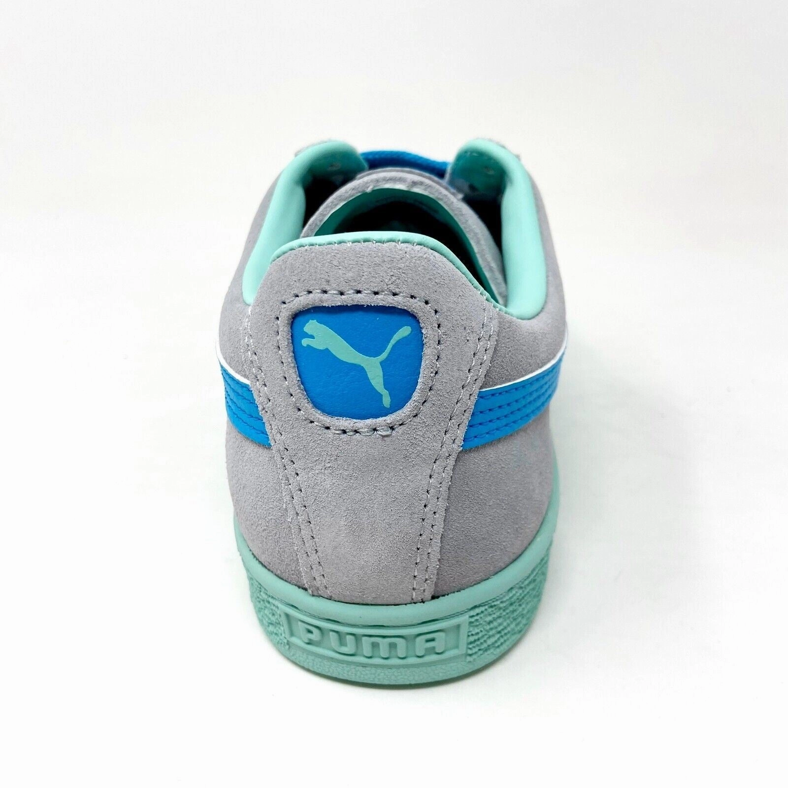 Puma Suede Classic   LFS Limestone Atomic Blue Holiday Mens Sneakers 356328 13 Asics Netball Shoes