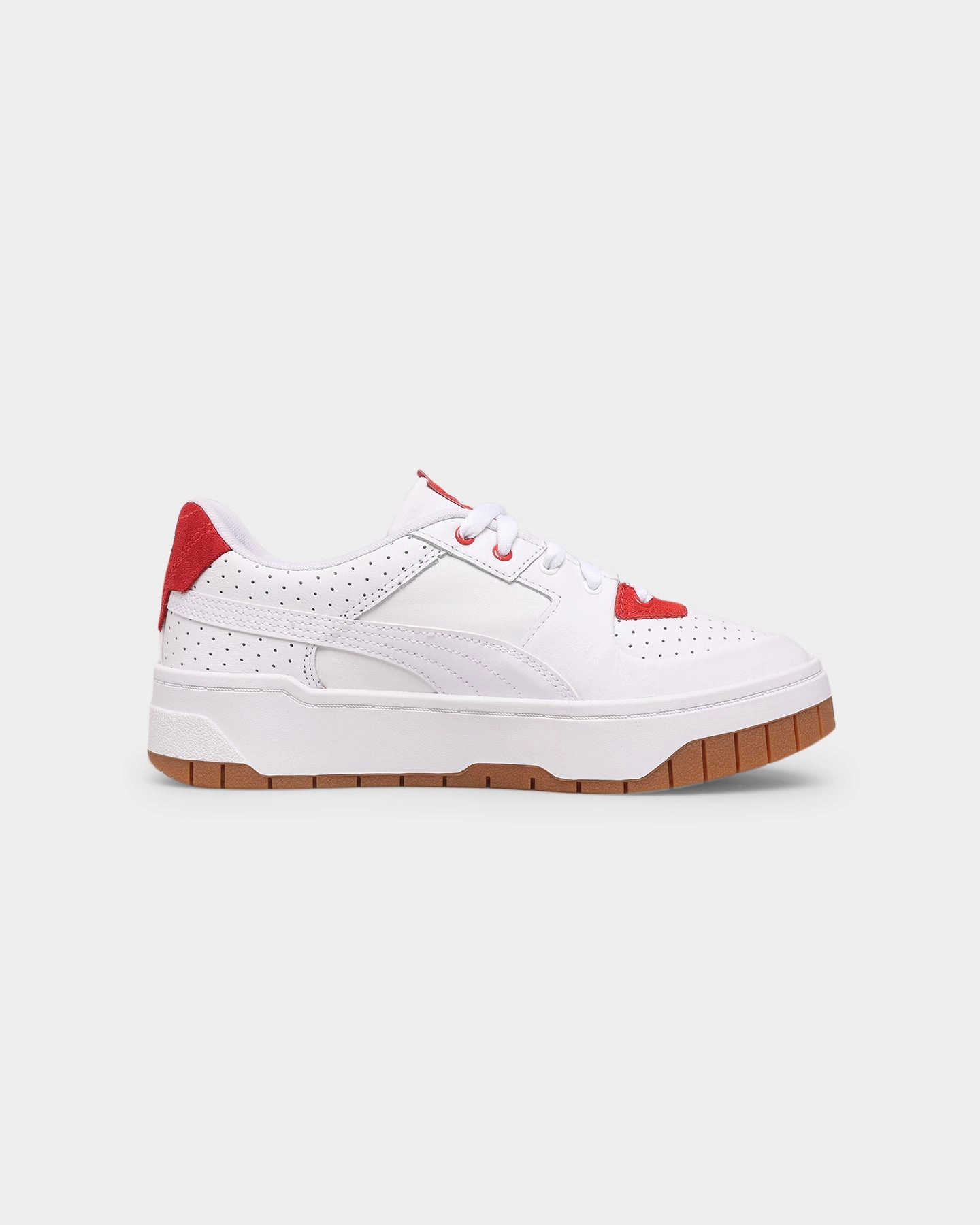 PUMA Women's Cali Dream Heritage Puma White-Gum-High Risk Red Asics Glideride Max Running Shoes