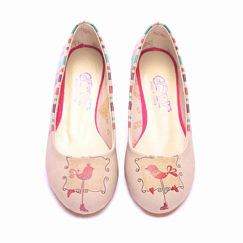 Women Flat Shoes Puppet Bird Ballerinas Shoes 1017