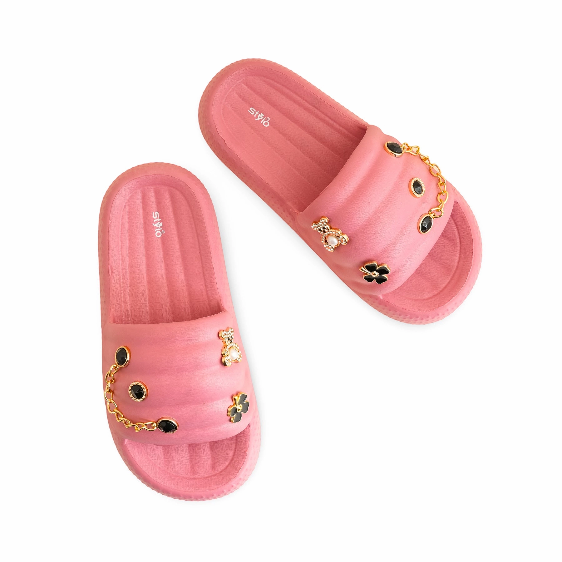 Pink Casual Softy For Ladies CL9353 Big Bow Shoes Flats