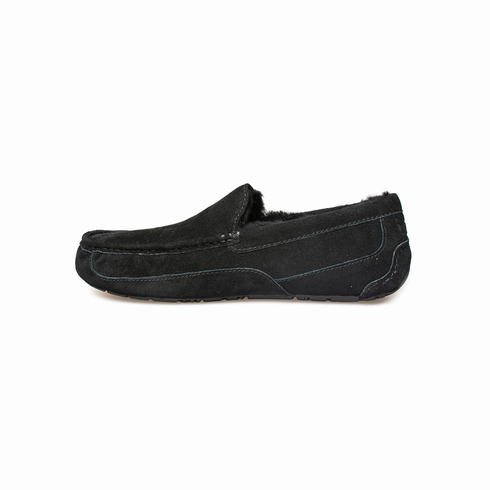 Toes Slippers UGG Ascot Oiled Suede Black Slippers - Men's