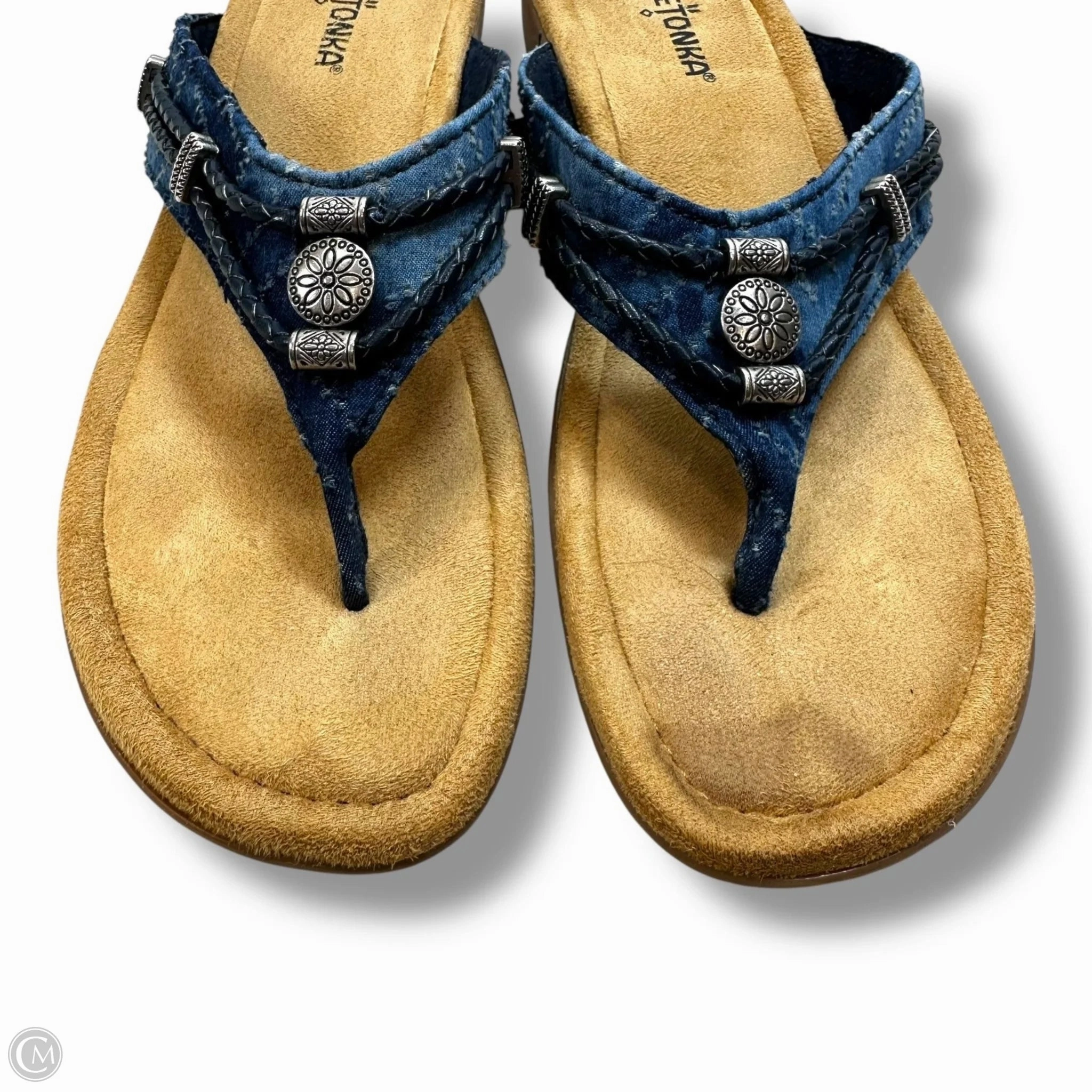 Sandals Flip Flops By Minnetonka In Blue, Size: 10 Budget Flip Flops