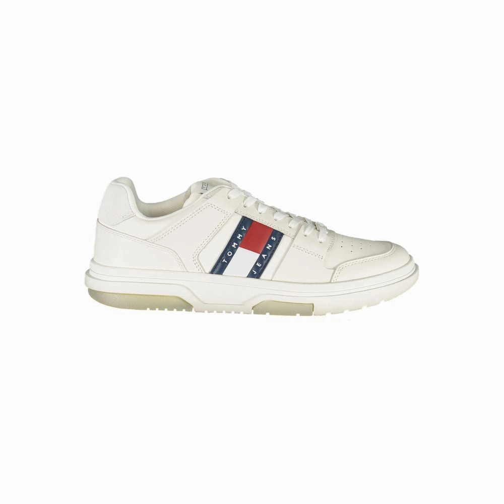 Tommy Hilfiger White Leather Men Sneaker Good Hiking Sneakers