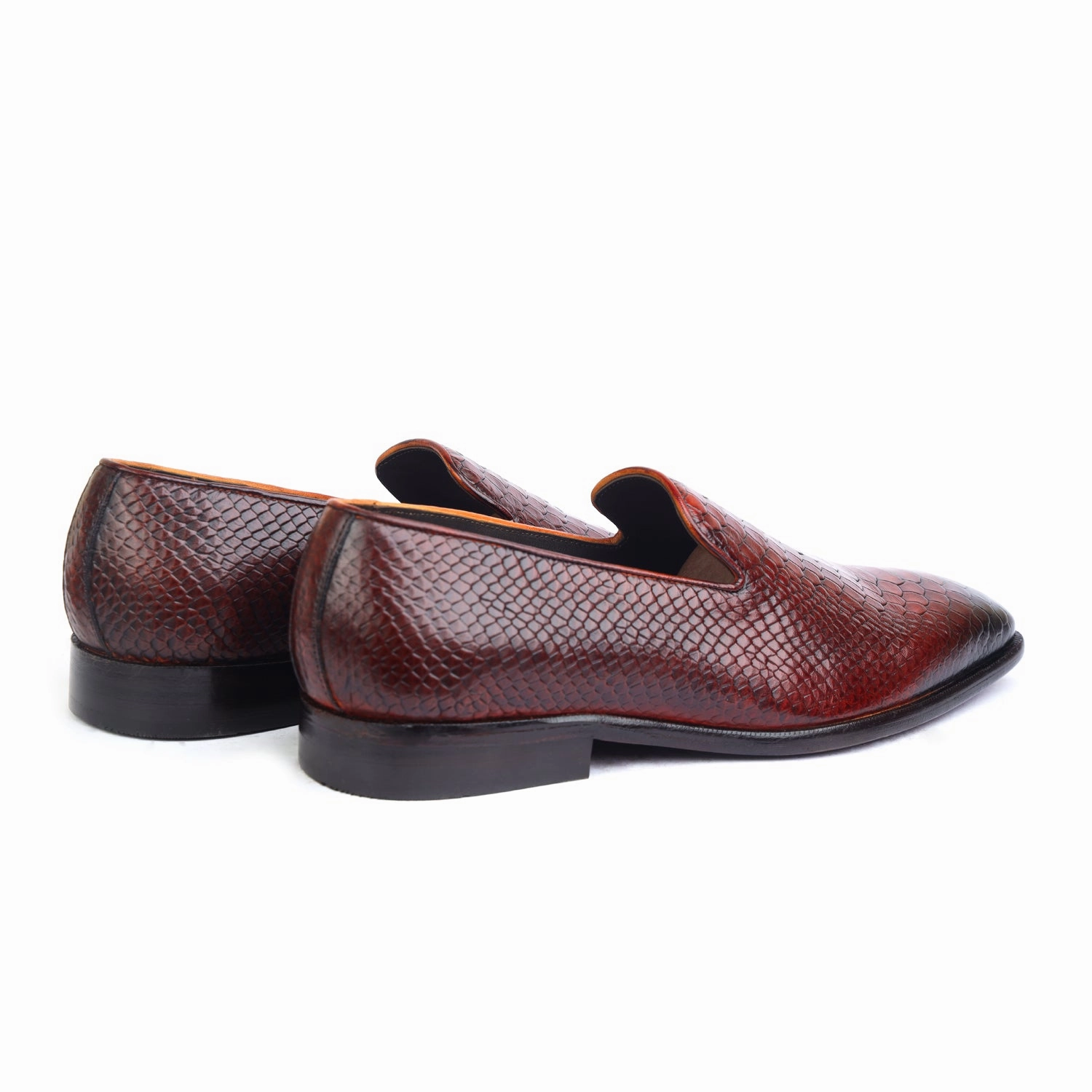 Marni Sabot Loafers Python Embossed Loafers Bordo