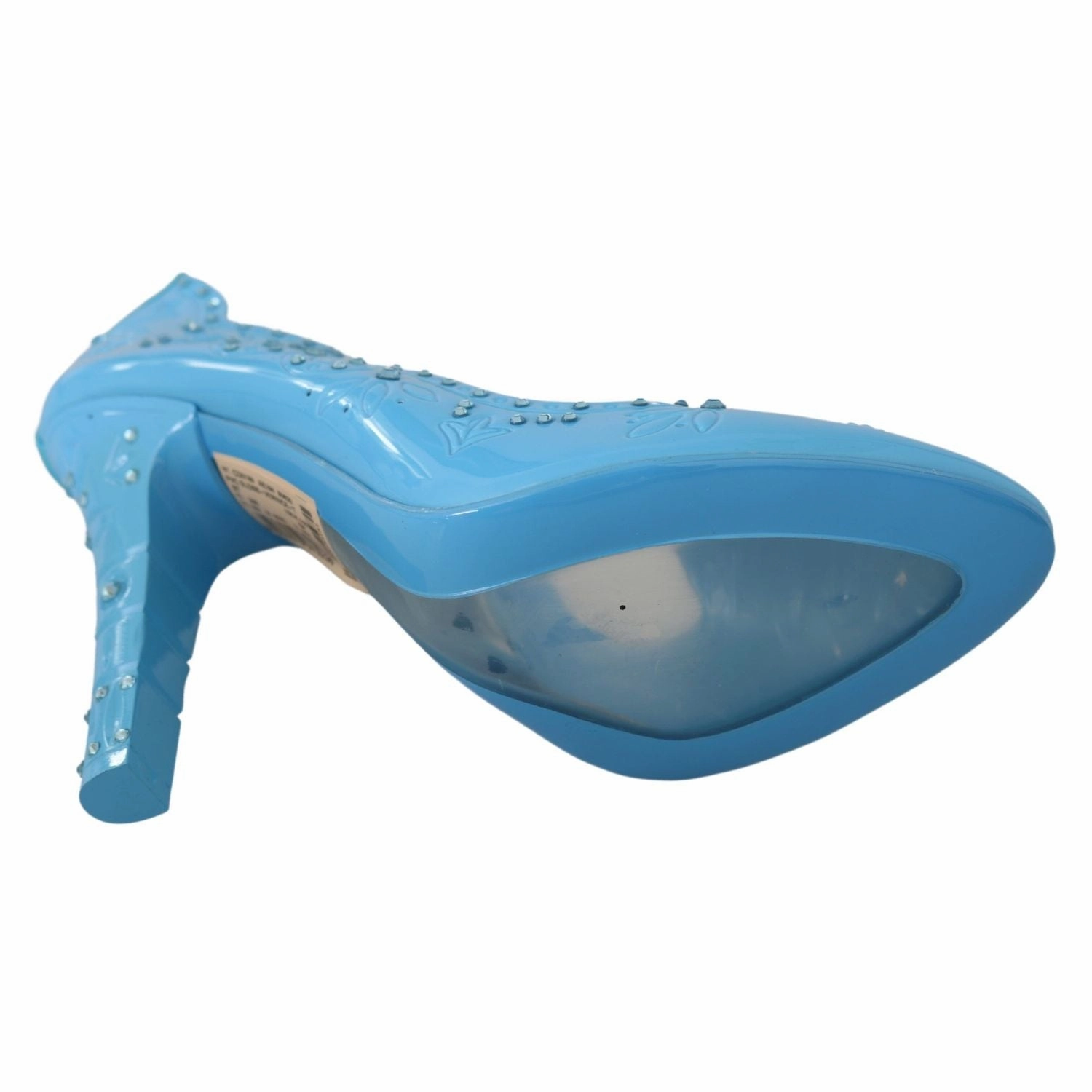 Dolce & Gabbana Blue Crystal Floral CINDERELLA Heels Shoes Girl Sandals