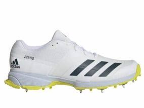 Adidas 22YDS Cricket Spike (White/Yellow) Inter Miami Adidas Shoes