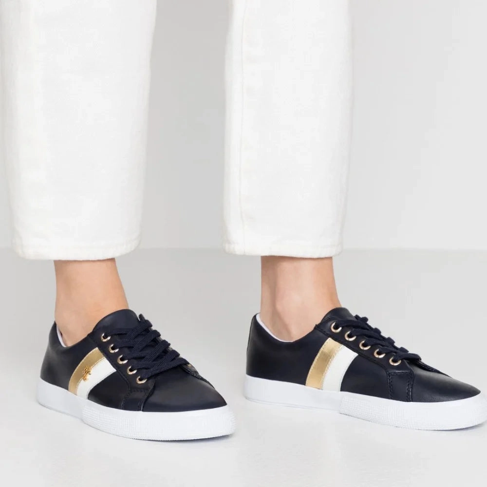Oc Sneakers Ralph Lauren Janson II Leather Navy Women