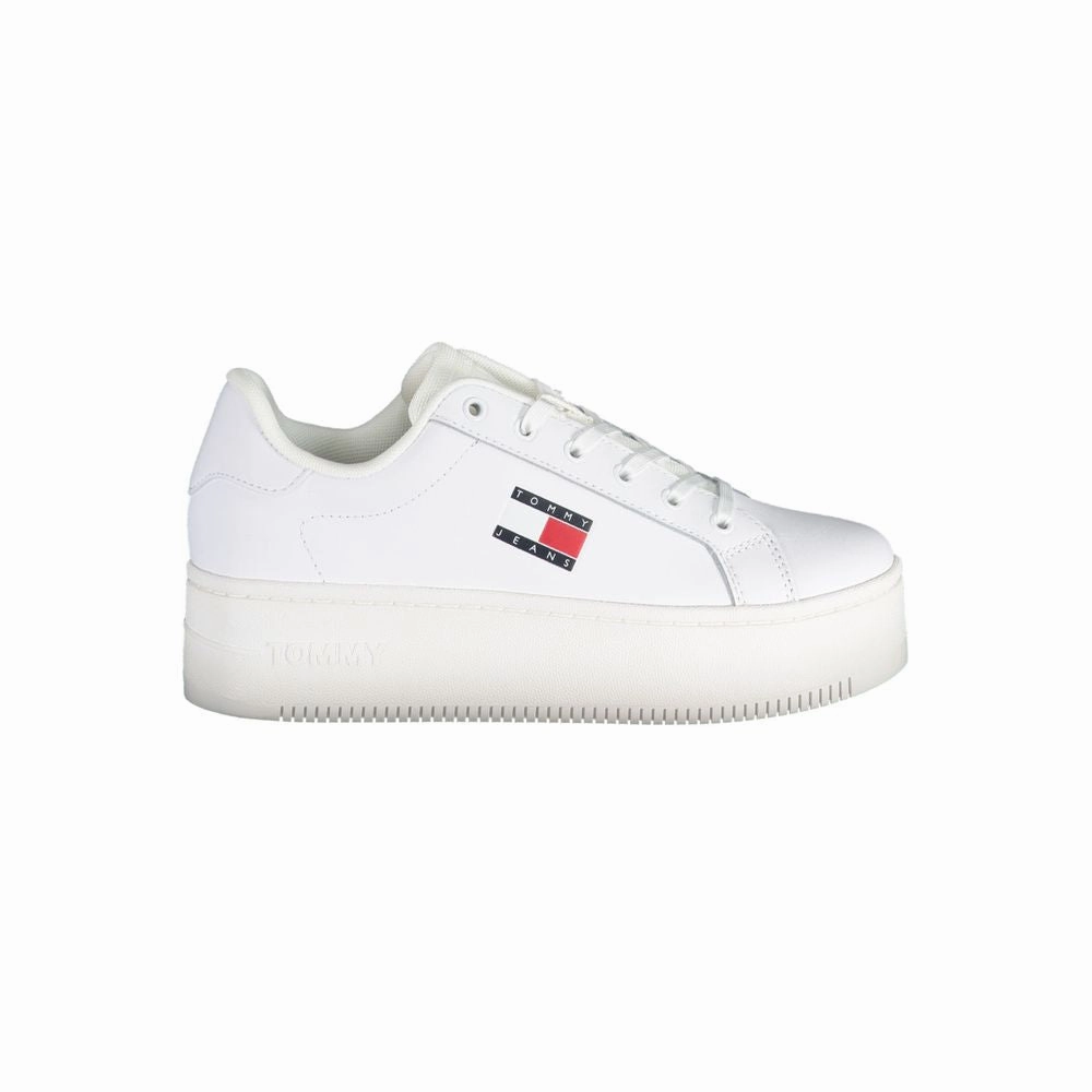 Tommy Hilfiger White Polyester Sneaker Sneakers Business Casual