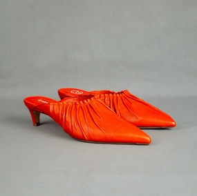 Flat Shoes Slingback 51551 Orange